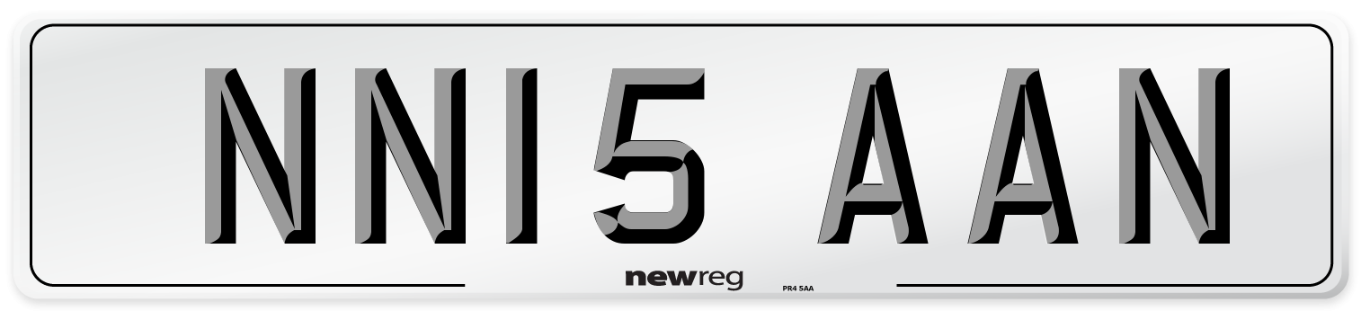 NN15 AAN Number Plate from New Reg